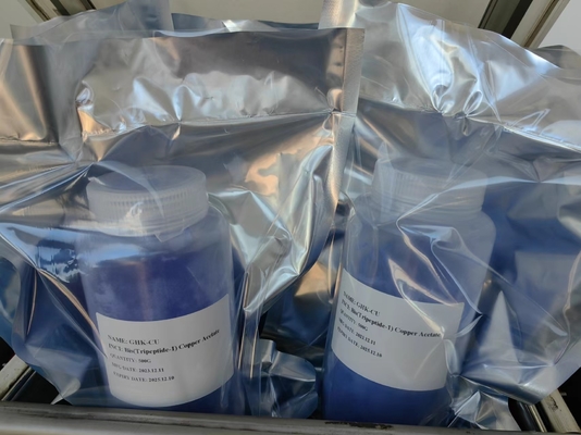 High Purity Cosmetic Copper Tripeptide-1 CAS 89030-95-5 Ghk-Cu For Anti-Aging CAS 49557-75-7