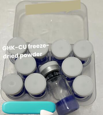 Lyophilized High Purity ≥98% GHK-Cu Copper Peptide Vials for Anti-Aging Cosmetic Research