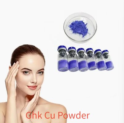 High Purity GHK-Cu Copper Peptide Powder for Skincare Research Copper Tripeptide-1 Cosmetic Ingredient  Blue Peptide Stable Quality
