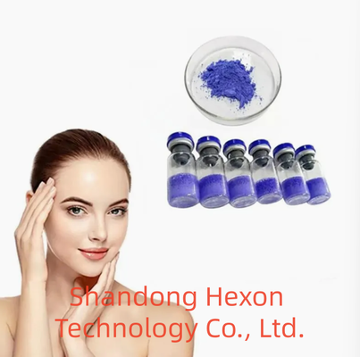 High Purity GHK-Cu Copper Peptide Powder for Cosmetic Skincare Copper Tripeptide-1 Ingredient Blue Peptide Stable Quality